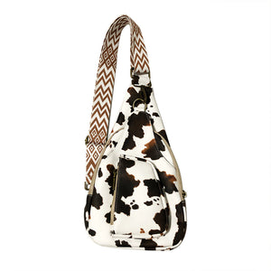 Preorder-Leopard and Cow Print Crossbody Bag-cow