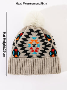 Ladies  Print Thermal Knit Hat