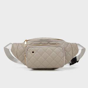 Simple Diamond Crossbody Bag-Gray