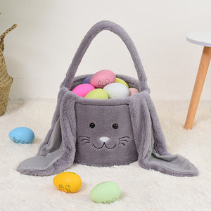 Easter Bunny Basket with Long Plush Ear