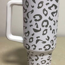 Load image into Gallery viewer, Preorder-Leopard Stainless Steel Handle Insulated Mug-white
