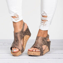 Load image into Gallery viewer, Fashion Platform Sandals-brown
