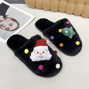 Christmas plush parent-child slippers - KOC