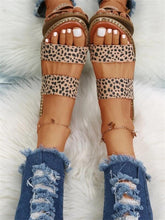 Load image into Gallery viewer, Straight Leopard Beach Sandals
