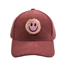 Load image into Gallery viewer, Corduroy Smiley Baseball Cap
