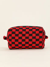 Load image into Gallery viewer, Checkerboard Knit Cosmetic Bag
