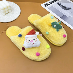 Christmas plush parent-child slippers - KOC