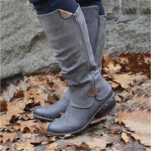 Load image into Gallery viewer, Winter Women Flat Boots-Gray
