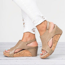 Load image into Gallery viewer, Fashion Platform Sandals-beige
