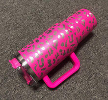 Load image into Gallery viewer, Preorder-Leopard Stainless Steel Handle Insulated Mug-ROSE details
