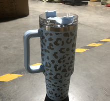 Load image into Gallery viewer, Preorder-Leopard Stainless Steel Handle Insulated Mug-Blue
