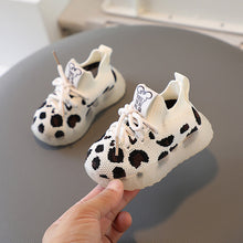 Load image into Gallery viewer, Leopard Knit Toddler Shoes
