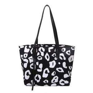 Leopard Print Shoulder Tote Bag