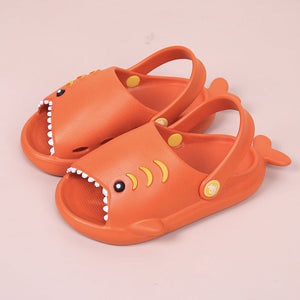 Kids EVA Shark Slippers-orange