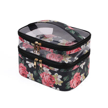 Load image into Gallery viewer, PVC Portable Transparent Double-Layer Cosmetic Bag - KOC
