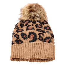 Load image into Gallery viewer, Women&#39;s Leopard Winter Knitted Beanie - KOC
