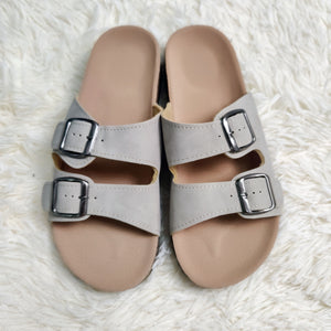 Beach Double Buckle Cork Slippers