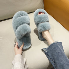 Load image into Gallery viewer, Fluffy Double Band Slippers
