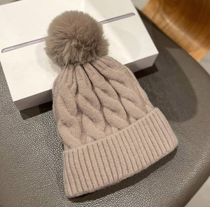 Winter Cashmere Wool Padded Thickened Women's Hat