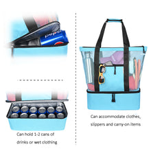 Load image into Gallery viewer, Outdoor Portable Mesh Picnic Beach Bag-details
