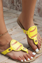 Load image into Gallery viewer, Baseball Flip-Flop Flat Sandals
